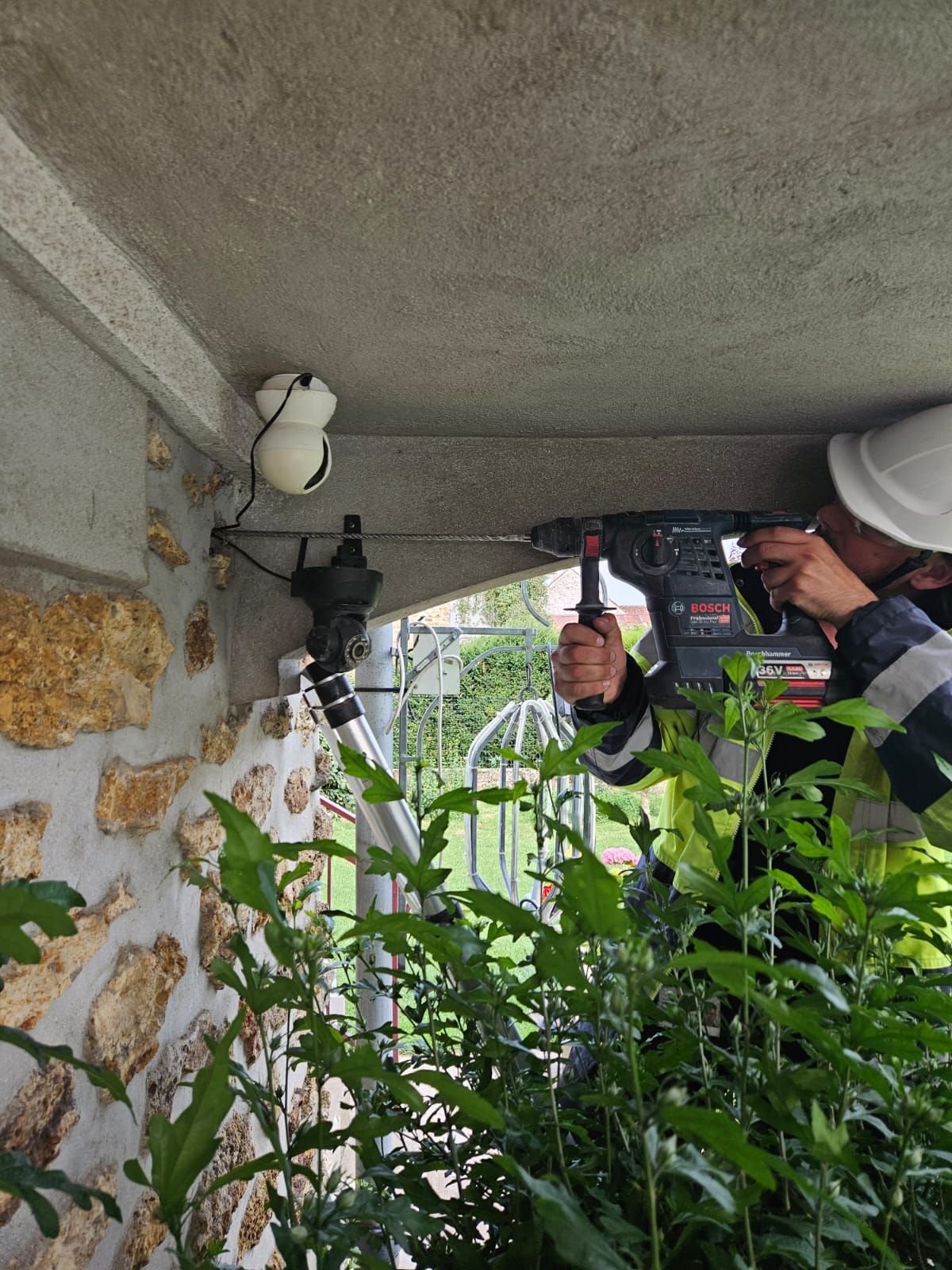 Installation de vidéosurveillance réalisée sur le terrain